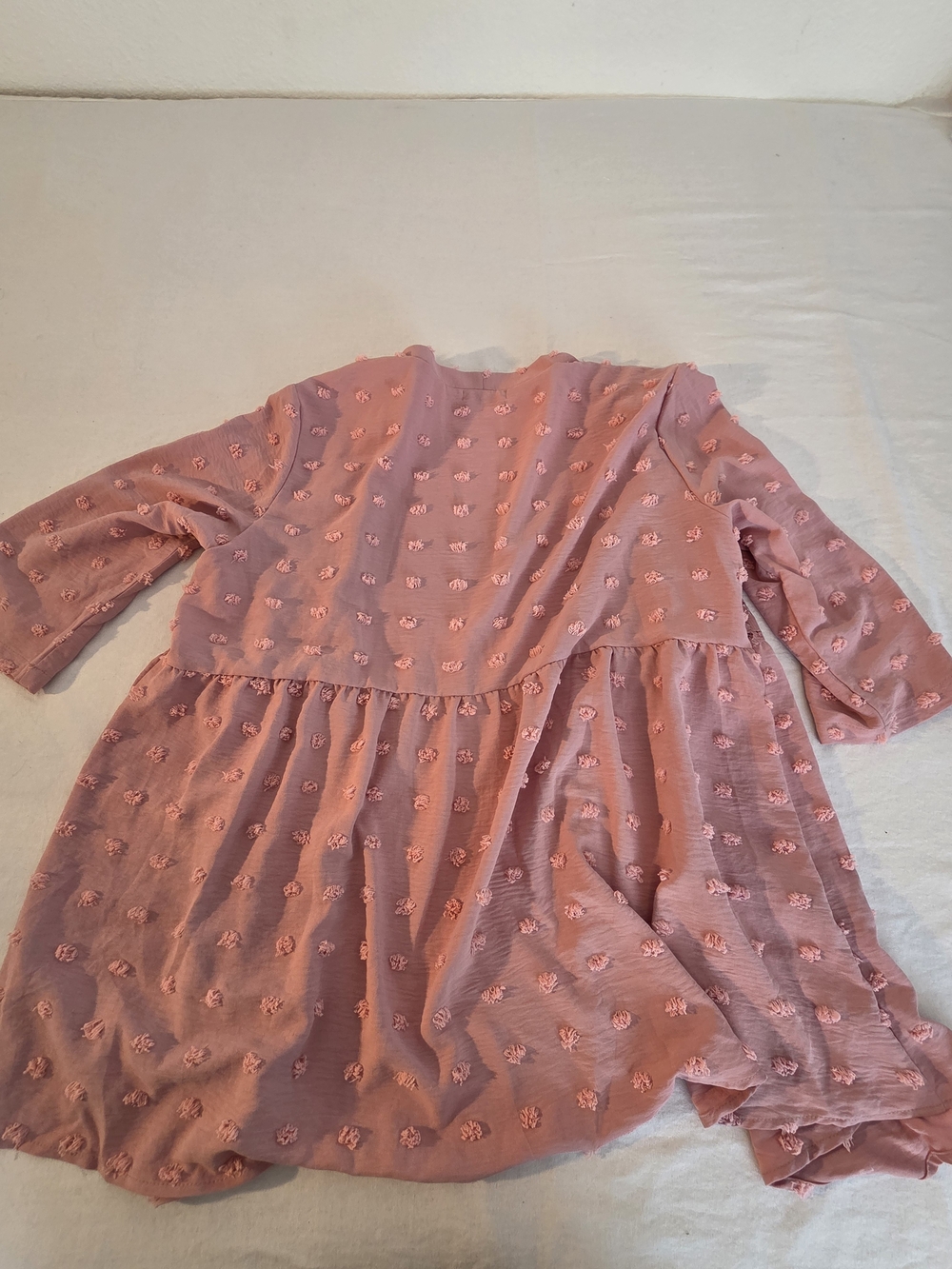 Festive Boho Pink Lace Open Front Cardigan. Size XL - Picture 5 of 5